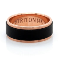 14K Rose Gold Tungsten Carbide Wedding Band