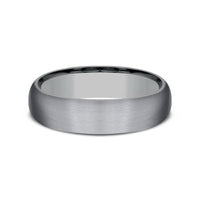 Grey Tantalum Satin Dome Band, Tantalum, Long's Jewelers