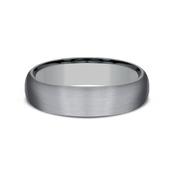 Grey Tantalum Satin Dome Band, Tantalum, Long's Jewelers