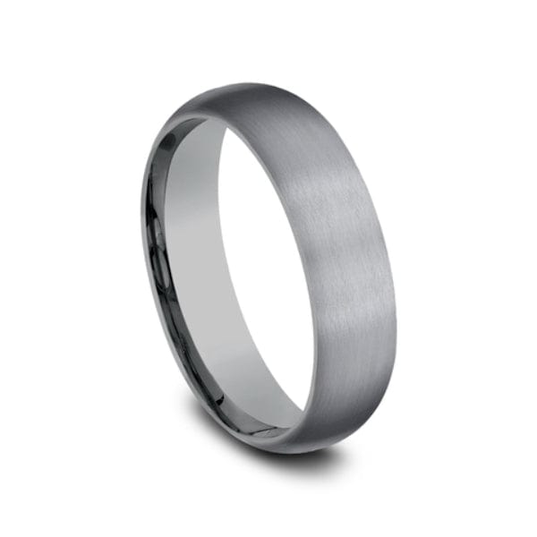 Grey Tantalum Satin Dome Band, Tantalum, Long's Jewelers