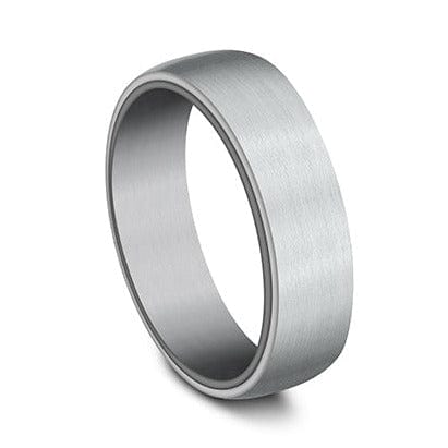 14K White Gold and Tantalum Satin Finish Band