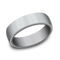 14K White Gold and Tantalum Satin Finish Band