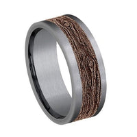 14K Rose Gold and Tantalum Log Knot Band