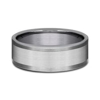 14K White Gold Center Grey Tantalum Center Band, Tantalum and 14k white gold, Long's Jewelers