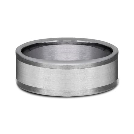 14K White Gold Center Grey Tantalum Center Band, Tantalum and 14k white gold, Long's Jewelers