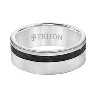 Titanium Band with Carbon Fiber Stripe