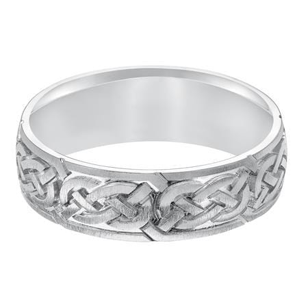 14K White Gold Celtic Knot Design band