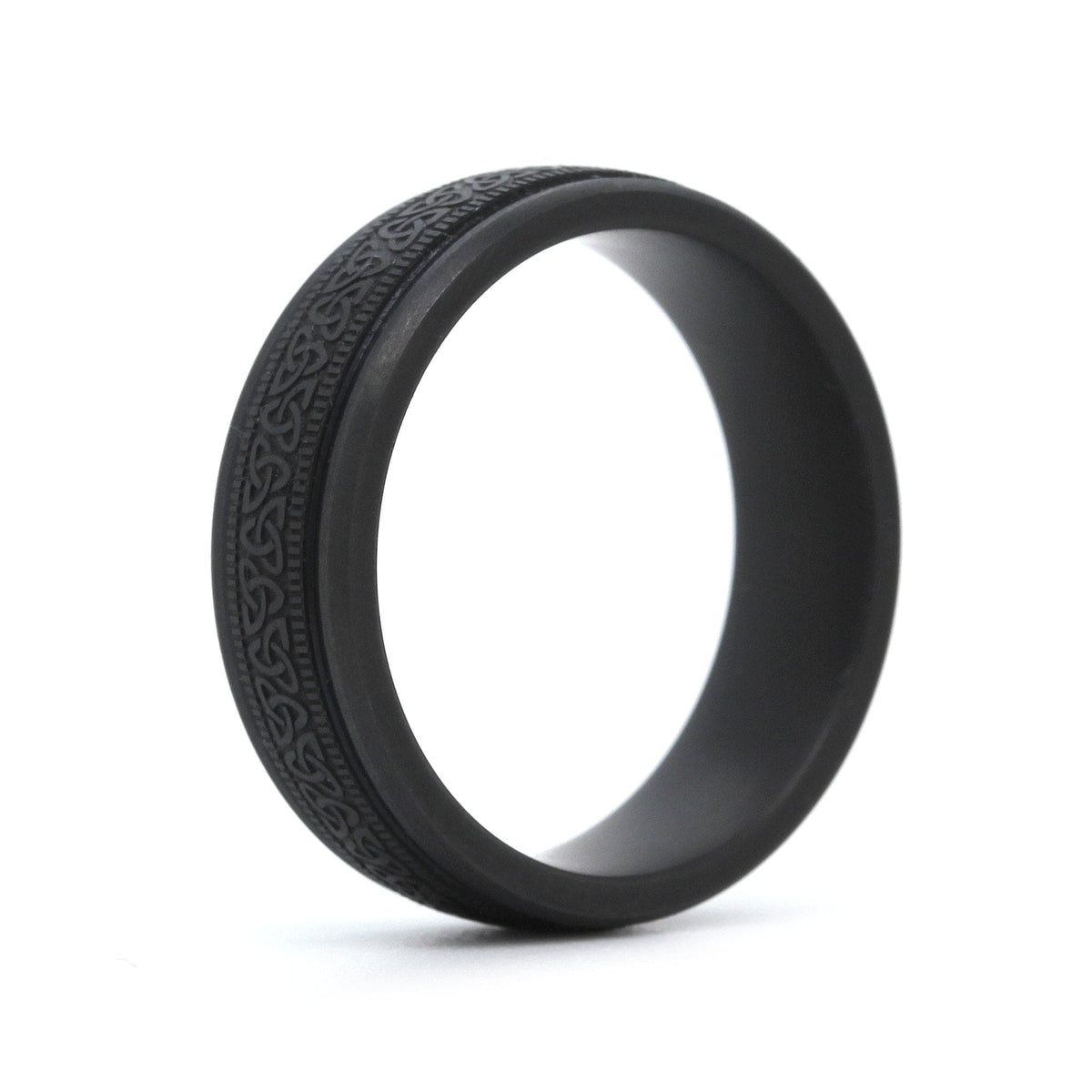 Dark Tantalum Love Knot Triangle Band