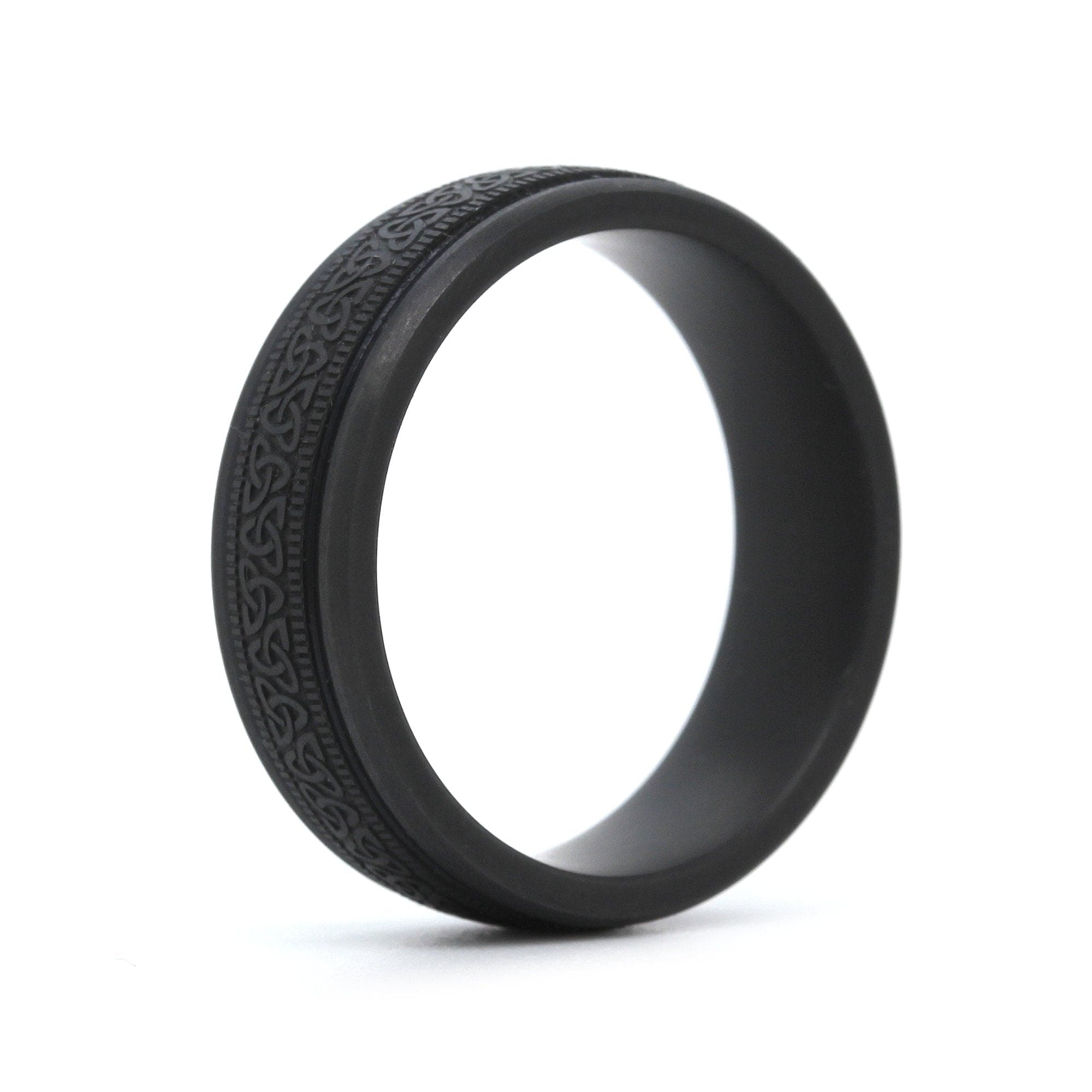 Dark Tantalum Love Knot Triangle Band