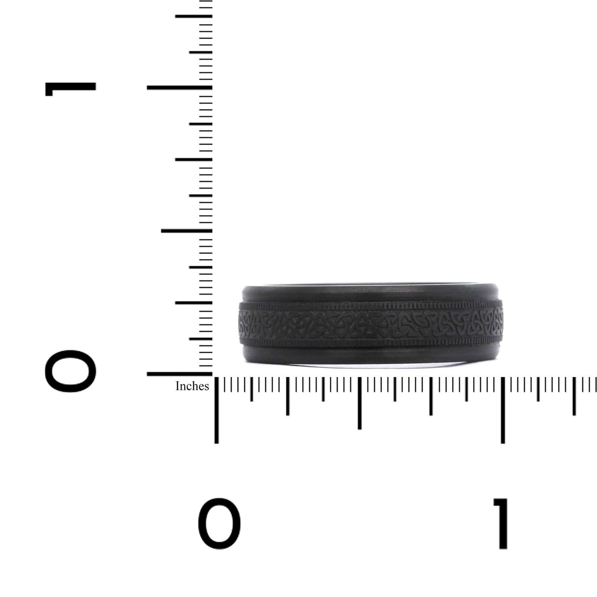 Dark Tantalum Love Knot Triangle Band