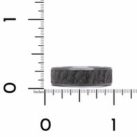 Grey Tantalum Band with Lava Rock Center