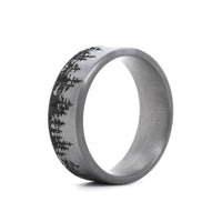 Grey Tantalum Tree Line Band