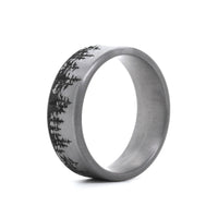 Grey Tantalum Tree Line Band