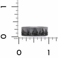 Grey Tantalum Tree Line Band