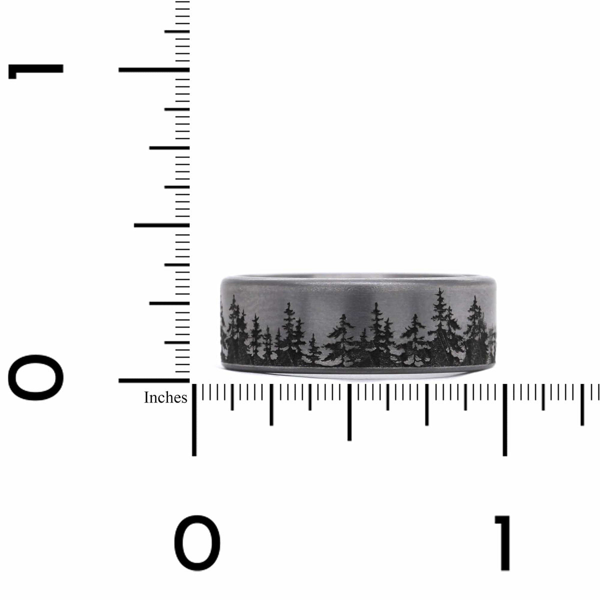 Grey Tantalum Tree Line Band