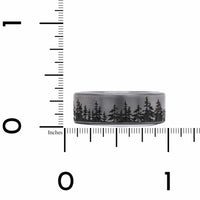 Grey Tantalum Tree Line Band
