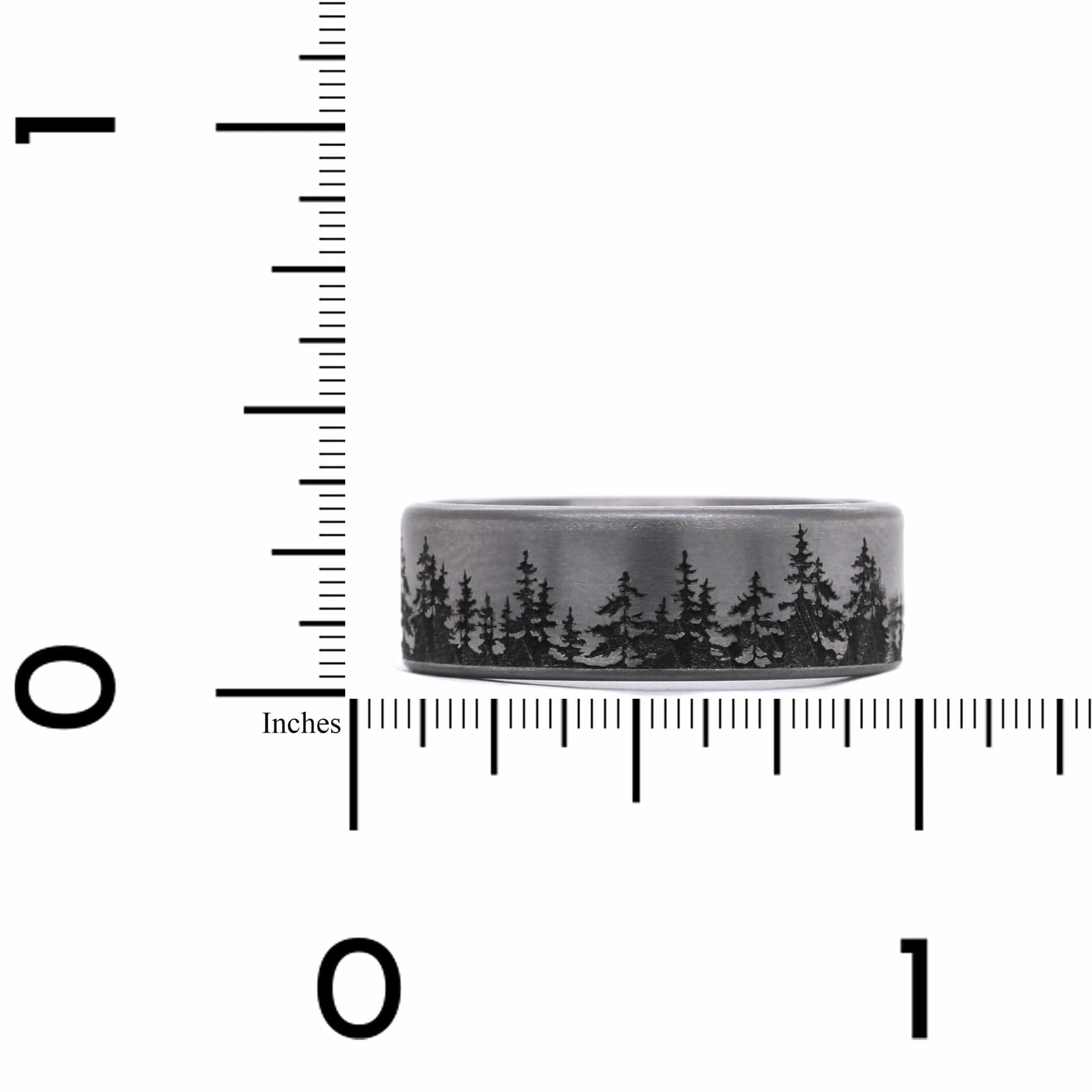 Grey Tantalum Tree Line Band