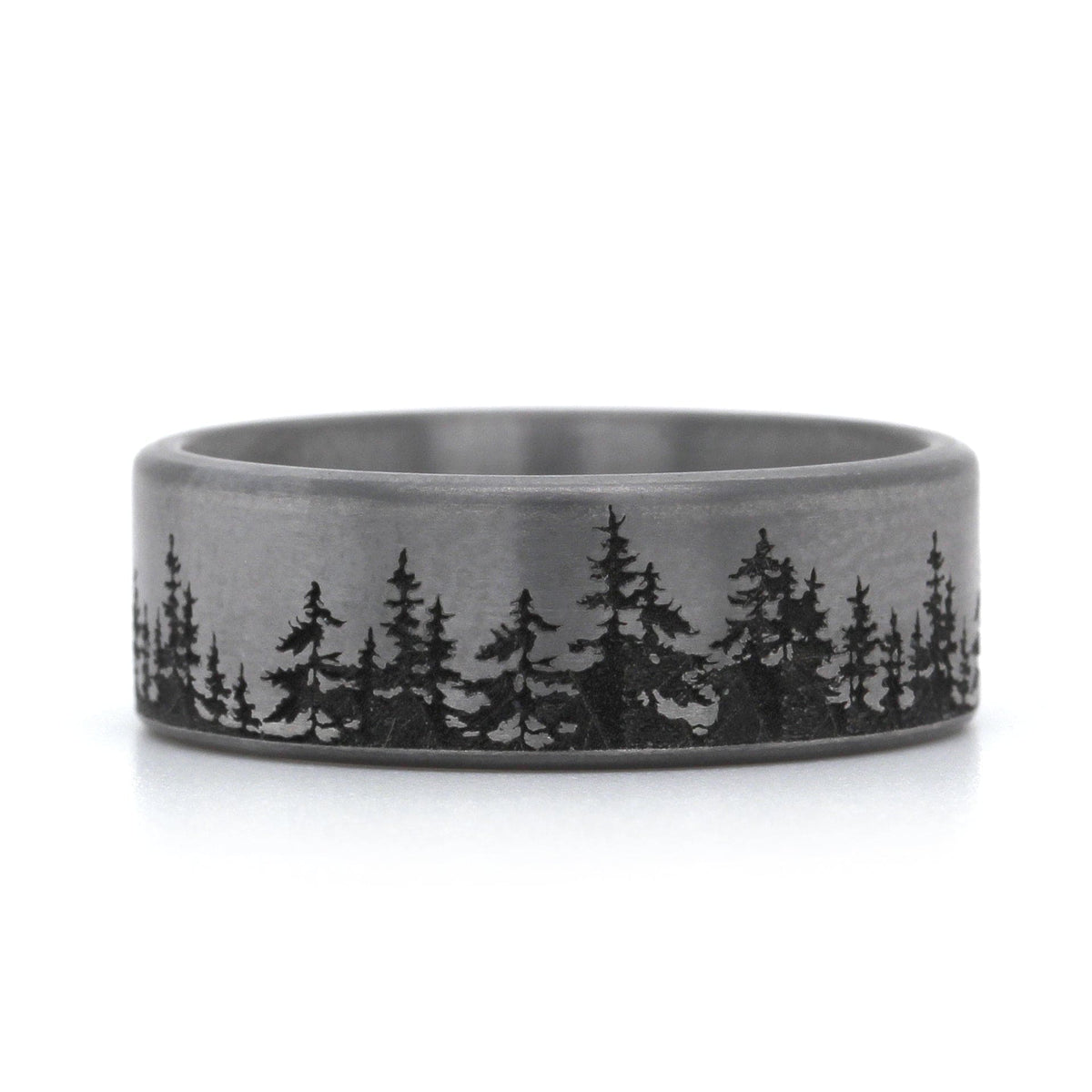 Grey Tantalum Tree Line Band
