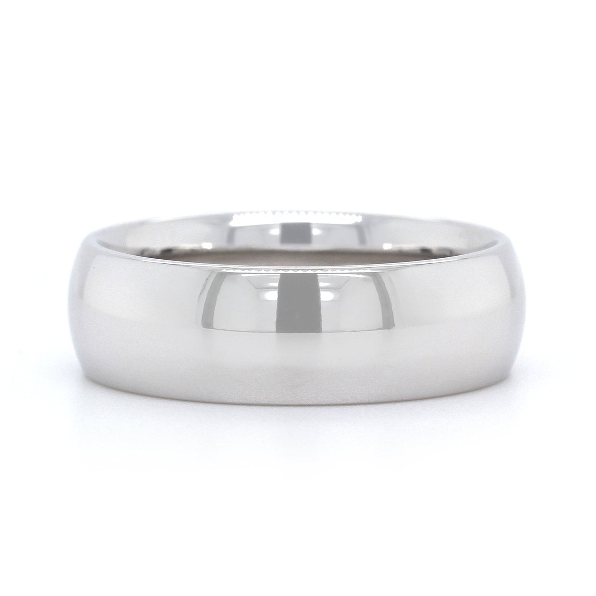 14K White Gold Polished Band
