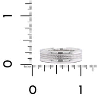 14K White Gold Rope Design Center with Polished Edge Band