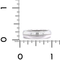 14K White Gold Polished with Milgrain Center Band