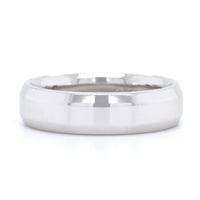 14K White Gold Polished with Beveled Edge Band
