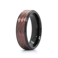 Black Tungsten with Brown Tungsten Center Band