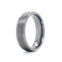 Grey Tantalum Band with Brushed Center
