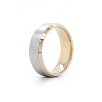 14K Two-Tone Satin Center Band