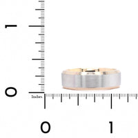 14K Two-Tone Satin Center Band