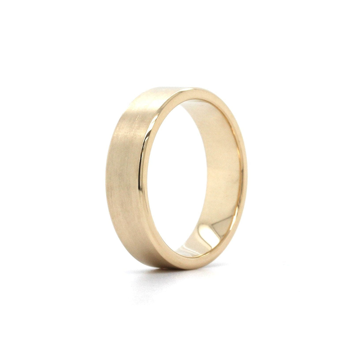 14K Yellow Gold Brushed Finish Band