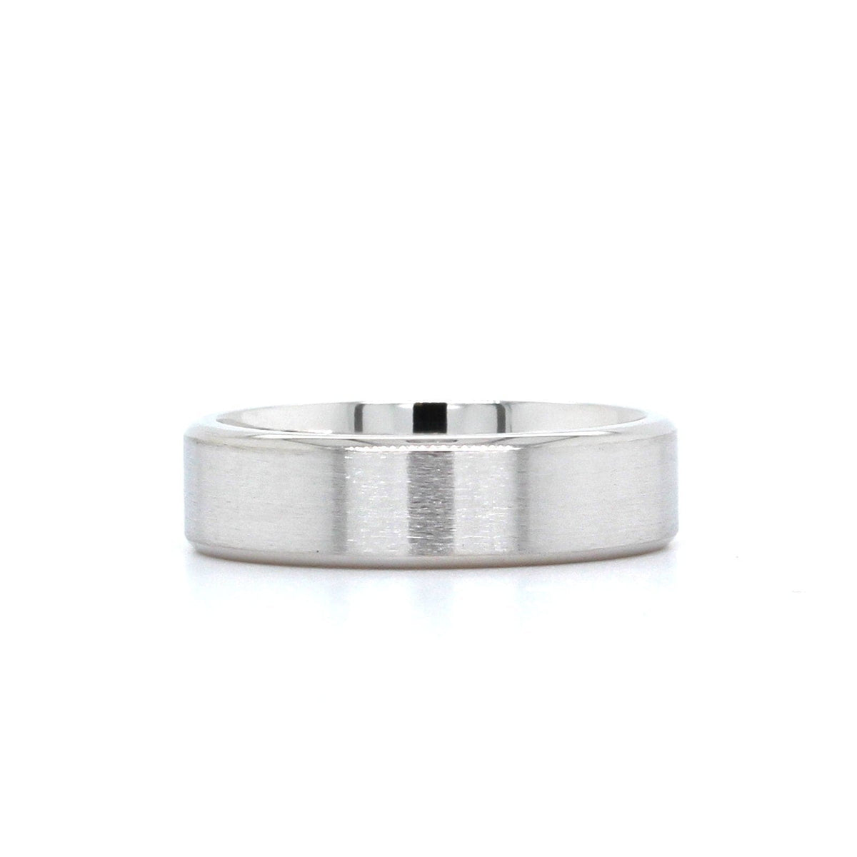 14K White Gold Brushed Finish Band