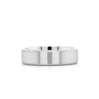 14K White Gold Brushed Finish Band