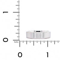 14K White Gold Brushed Finish Band