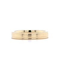 14K Yellow Gold Polish Finish with Milgrain Band