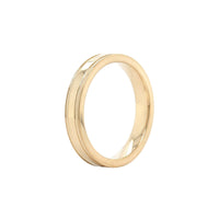 14K Yellow Gold Polish Finish with Milgrain Band