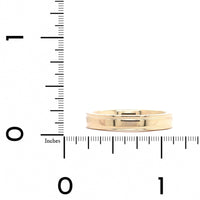 14K Yellow Gold Polish Finish with Milgrain Band
