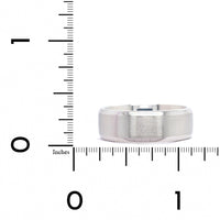 14K White Gold Satin Center Band