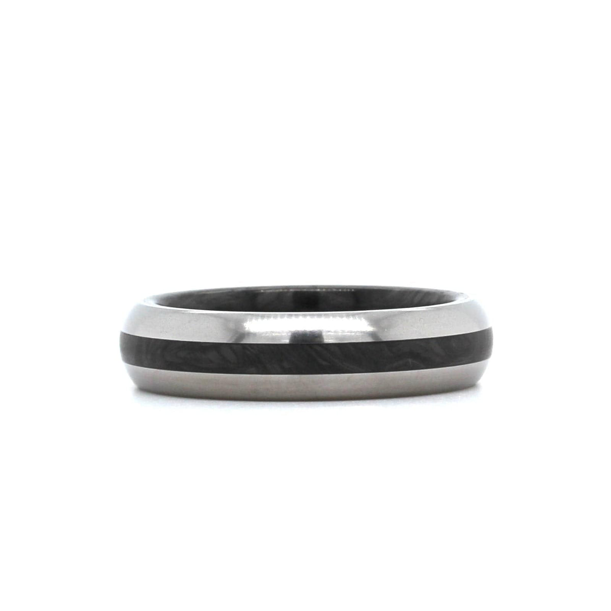 Titanium Carbon Fiber Center Polish Edge Band