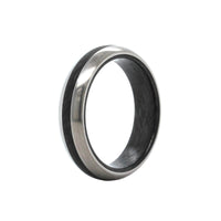 Titanium Carbon Fiber Center Polish Edge Band