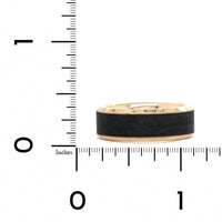 14K Yellow Gold Carbon Fiber Center Band
