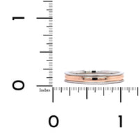 14K White and Rose Gold Band