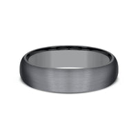 Dark Tantalum Satin Dome Band, Tantalum, Long's Jewelers
