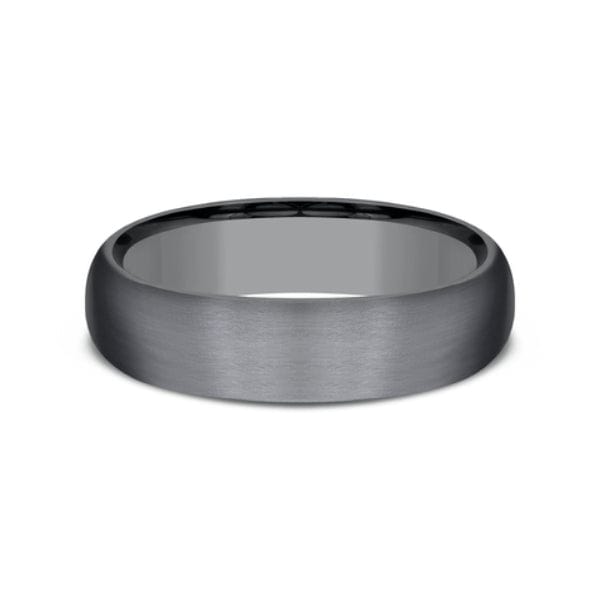 Dark Tantalum Satin Dome Band, Tantalum, Long's Jewelers