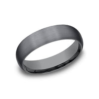 Dark Tantalum Satin Dome Band, Tantalum, Long's Jewelers