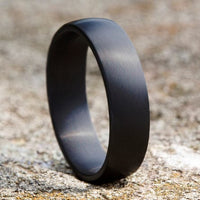 Dark Tantalum Satin Dome Band, Tantalum, Long's Jewelers