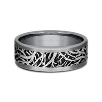 Grey Tantalum Enchanted Forest Design Band, Tantalum, Long's Jewelers