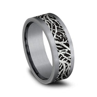 Grey Tantalum Enchanted Forest Design Band, Tantalum, Long's Jewelers