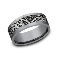Grey Tantalum Enchanted Forest Design Band, Tantalum, Long's Jewelers