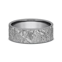 Grey Tantalum Meteorite Design Band, Tantalum, Long's Jewelers